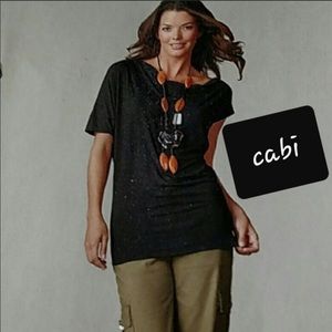 CAbi Asymmetrical Drama 953 Black Top Small